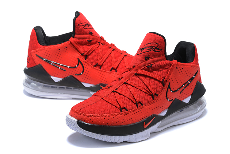 2020 Nike Lebron James 17 Low Red Black - Click Image to Close